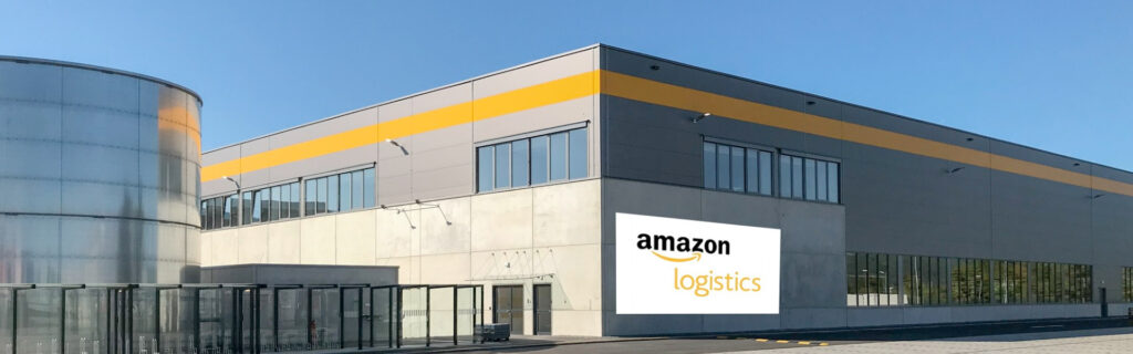 Lagerhalle von amazon logistics