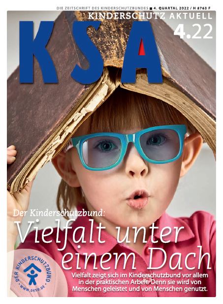 Titelbild der Zeitschrift "Kinderschutz aktuell" - Ausgabe 4.2022