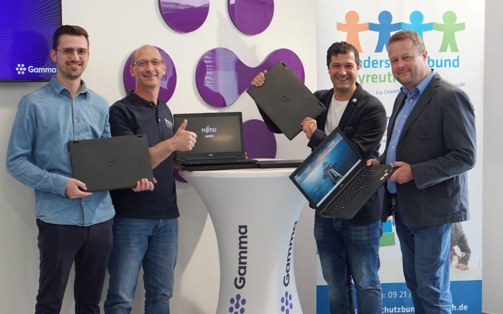 Unsere gespendeten Laptops von Fa. Gamma